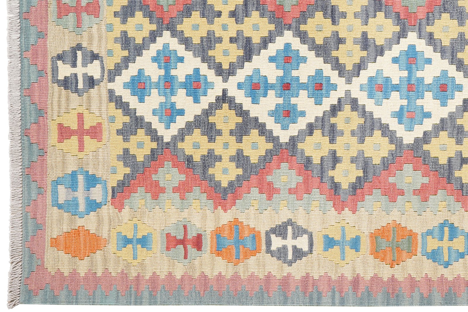 Kelim Gashgai — Handmade, 156x201 cm, Multicolor, 100% Virgin Wool | View 3