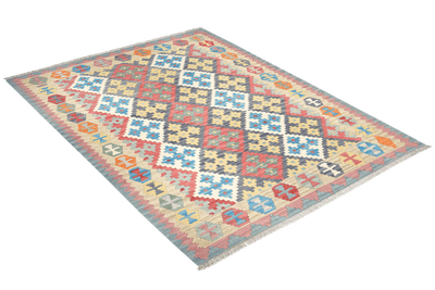 Kelim Gashgai — Handmade, 156x201 cm, Multicolor, 100% Virgin Wool | View 4