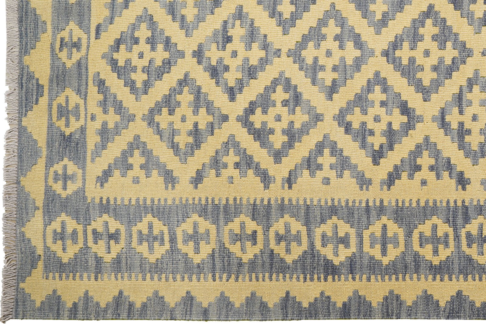 Kelim Gashgai — Handmade, 166x231 cm, Grey, 100% Virgin Wool | View 3