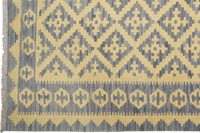 Kelim Gashgai — Handmade, 166x231 cm, Grey, 100% Virgin Wool | View 3