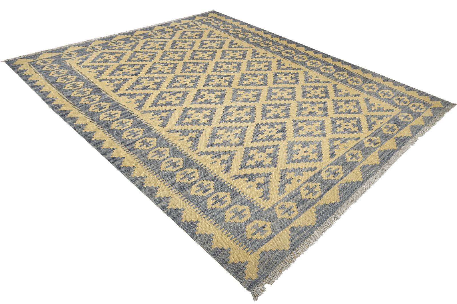 Kelim Gashgai — Handmade, 166x231 cm, Grey, 100% Virgin Wool | View 4