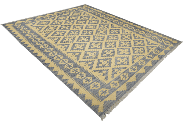 Kelim Gashgai — Handmade, 166x231 cm, Grey, 100% Virgin Wool | View 4