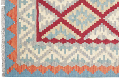 Kelim Gashgai — Handmade, 125x183 cm, Red, 100% Virgin Wool | View 3
