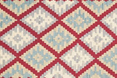 Kelim Gashgai — Handmade, 125x183 cm, Red, 100% Virgin Wool | View 5
