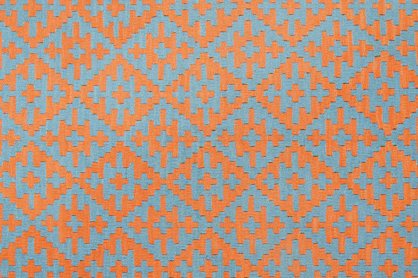 Kelim Gashgai — Handmade, 153x197 cm, Orange, 100% Virgin Wool | View 5
