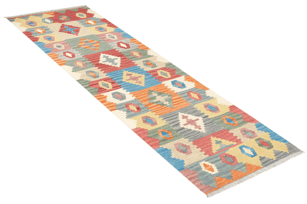 Kelim Gashgai — Handmade, 64x203 cm, Multicolor, 100% Virgin Wool | View 4