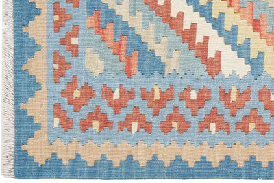 Kelim Gashgai — Handmade, 82x198 cm, Blue, 100% Virgin Wool | View 3