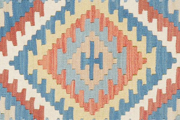 Kelim Gashgai — Handmade, 82x198 cm, Blue, 100% Virgin Wool | View 5