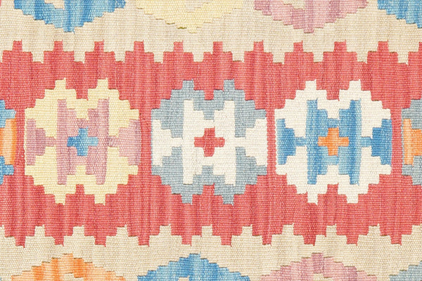 Kelim Gashgai — Handmade, 81x295 cm, Red, 100% Virgin Wool | View 5