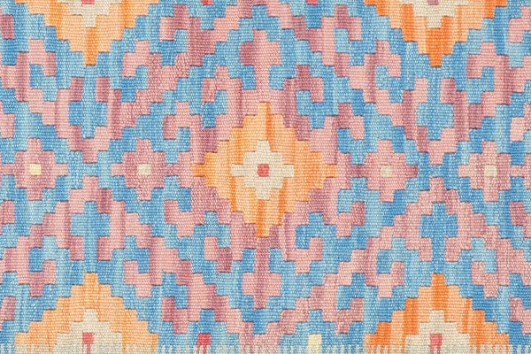 Kelim Gashgai — Handmade, 81x283 cm, Blue, 100% Virgin Wool | View 5