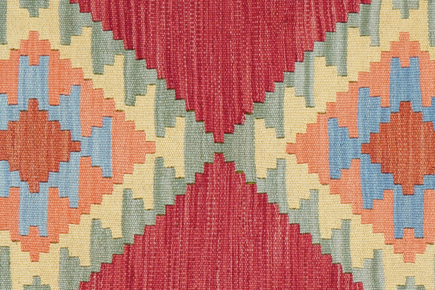 Kelim Gashgai — Handmade, 82x126 cm, Red, 100% Virgin Wool | View 5