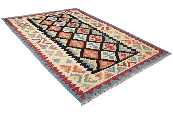Kelim Gashgai — Handmade, 158x197 cm, Black, 100% Virgin Wool | View 4
