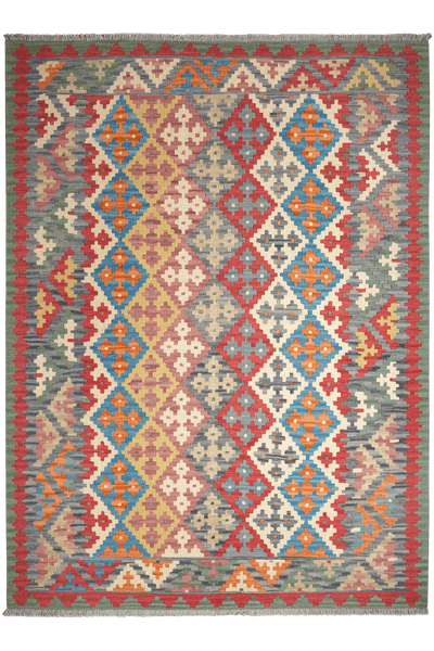 Kelim Gashgai — Handmade, 175x235 cm, Multicolor, 100% Virgin Wool | Main view
