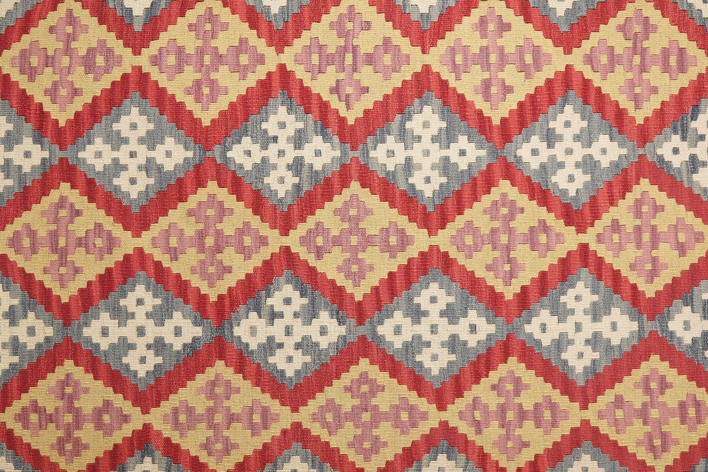 Kelim Gashgai — Handmade, 208x298 cm, Red, 100% Virgin Wool | View 5