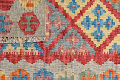 Kelim Gashgai — Handmade, 84x200 cm, Red, 100% Virgin Wool | View 6