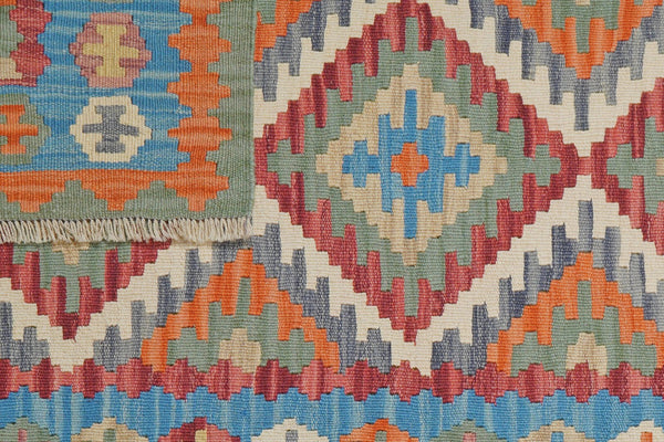 Kelim Gashgai — Handmade, 105x159 cm, Multicolor, 100% Virgin Wool | View 6