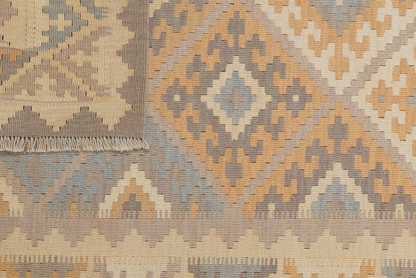 Kelim Gashgai · Handgewebt – Grau, 181x119 cm, 100% Schurwolle | Ansicht 6