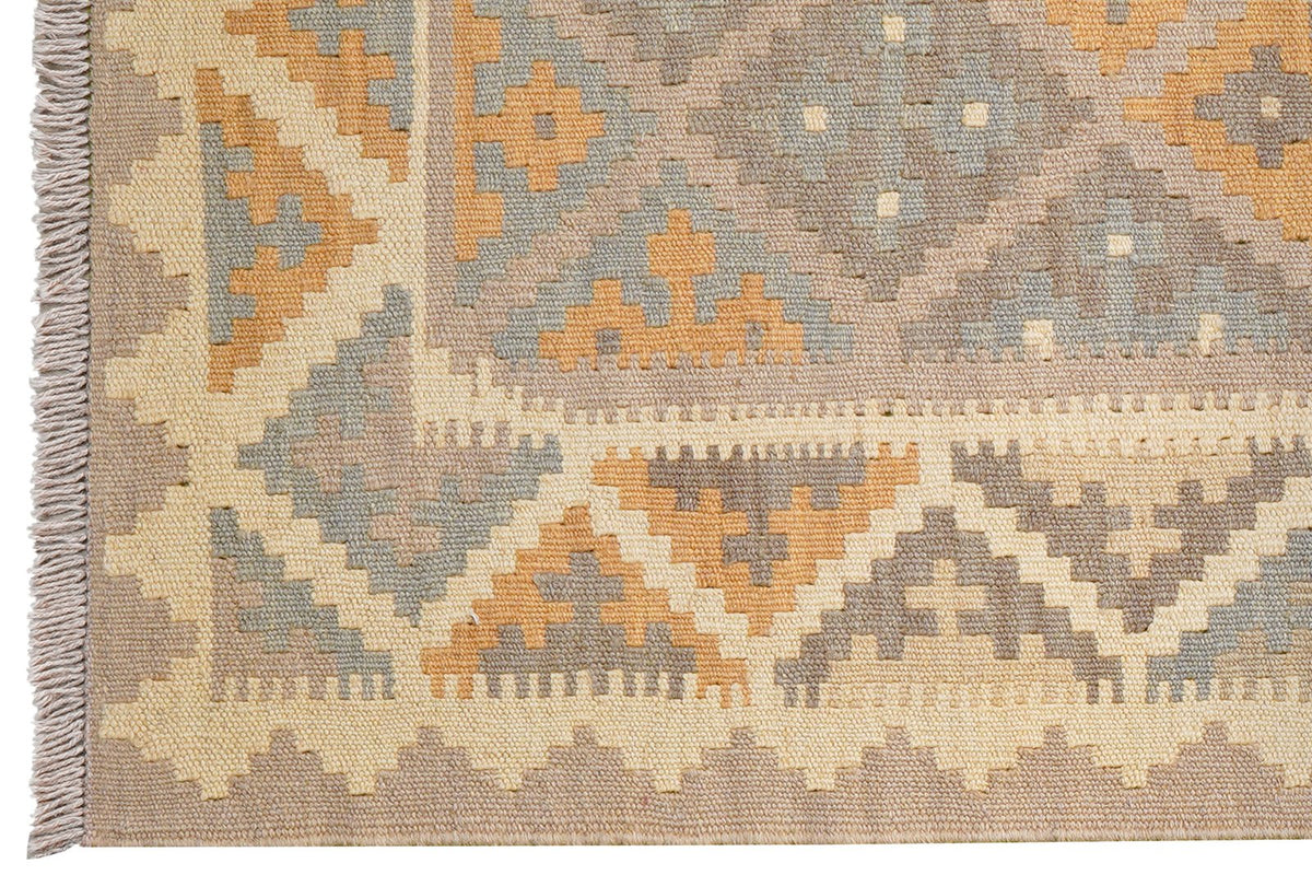 Kelim Gashgai · Handgewebt – Grau, 197x82 cm, 100% Schurwolle | Ansicht 3