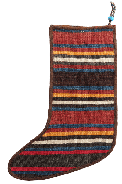 Weihnachtsstrumpf — Hand-knotted, 56x41 cm, Multicolor, 100% Virgin Wool | View 3