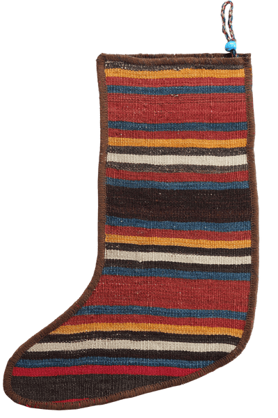 Weihnachtsstrumpf — Hand-knotted, 56x41 cm, Multicolor, 100% Virgin Wool | View 3