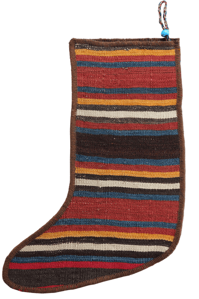 Weihnachtsstrumpf — Hand-knotted, 56x41 cm, Multicolor, 100% Virgin Wool | View 3