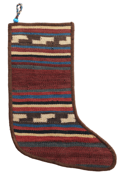 Weihnachtsstrumpf — Hand-knotted, 56x41 cm, Multicolor, 100% Virgin Wool | Main view
