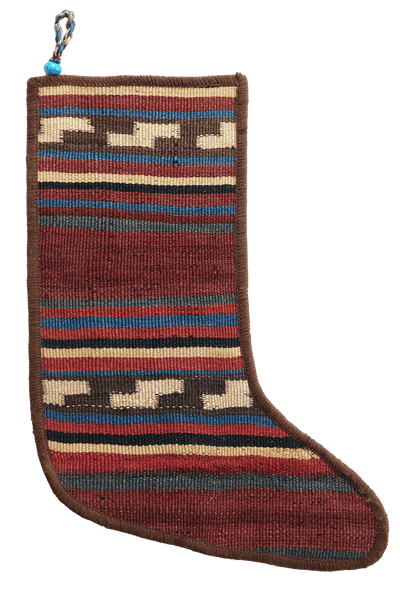 Weihnachtsstrumpf — Hand-knotted, 56x41 cm, Multicolor, 100% Virgin Wool | Main view