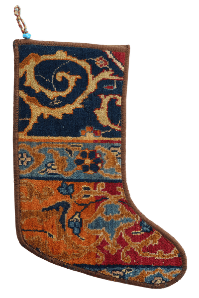 Weihnachtsstrumpf — Hand-knotted, 56x41 cm, Multicolor, 100% Virgin Wool | Main view