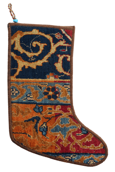 Weihnachtsstrumpf — Hand-knotted, 56x41 cm, Multicolor, 100% Virgin Wool | Main view