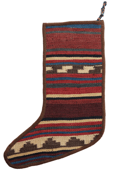 Weihnachtsstrumpf — Hand-knotted, 56x41 cm, Multicolor, 100% Virgin Wool | View 3