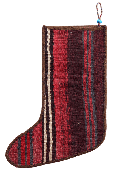 Weihnachtsstrumpf — Hand-knotted, 56x41 cm, Multicolor, 100% Virgin Wool | View 3