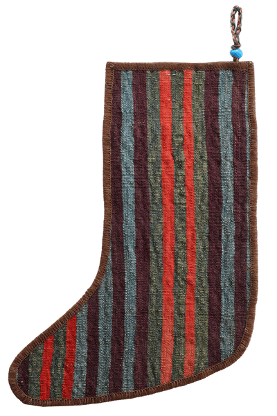 Weihnachtsstrumpf — Hand-knotted, 56x41 cm, Multicolor, 100% Virgin Wool | View 3