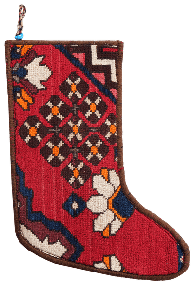 Weihnachtsstrumpf — Hand-knotted, 56x41 cm, Multicolor, 100% Virgin Wool | Main view