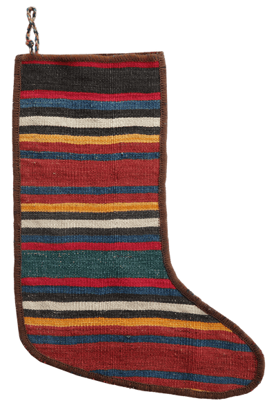 Weihnachtsstrumpf — Hand-knotted, 56x41 cm, Multicolor, 100% Virgin Wool | Main view