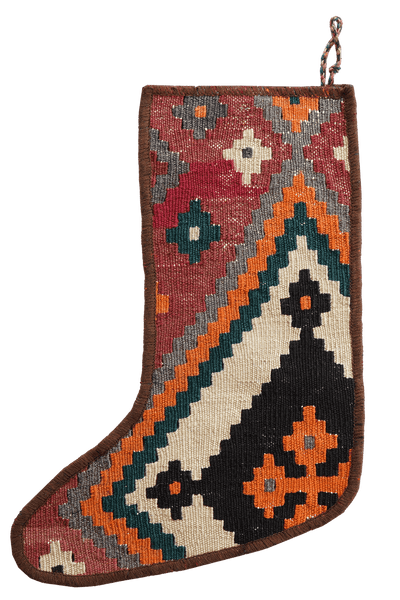 Weihnachtsstrumpf — Hand-knotted, 56x41 cm, Multicolor, 100% Virgin Wool | View 3