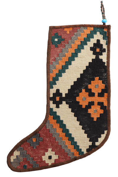 Weihnachtsstrumpf — Hand-knotted, 56x41 cm, Multicolor, 100% Virgin Wool | View 3