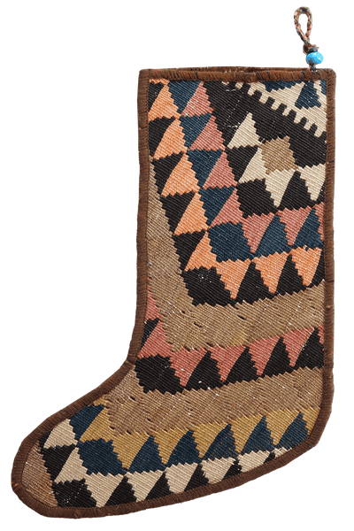 Weihnachtsstrumpf — Hand-knotted, 56x41 cm, Multicolor, 100% Virgin Wool | View 3