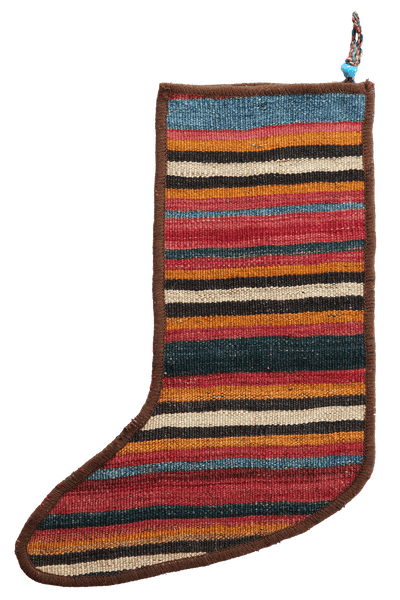 Weihnachtsstrumpf — Hand-knotted, 56x41 cm, Multicolor, 100% Virgin Wool | View 3