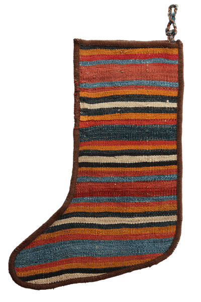 Weihnachtsstrumpf — Hand-knotted, 56x41 cm, Multicolor, 100% Virgin Wool | View 3