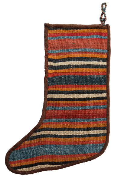 Weihnachtsstrumpf — Hand-knotted, 56x41 cm, Multicolor, 100% Virgin Wool | View 3