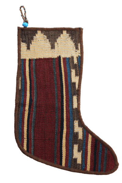 Weihnachtsstrumpf — Hand-knotted, 56x41 cm, Multicolor, 100% Virgin Wool | Main view