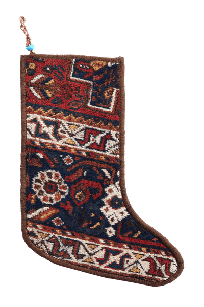 Weihnachtsstrumpf — Hand-knotted, 56x41 cm, Multicolor, 100% Virgin Wool | Main view