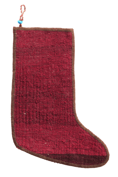 Weihnachtsstrumpf — Hand-knotted, 56x41 cm, Multicolor, 100% Virgin Wool | Main view