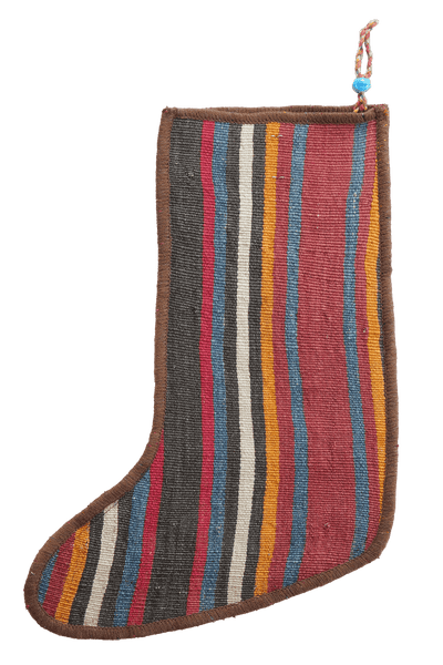 Weihnachtsstrumpf — Hand-knotted, 56x41 cm, Multicolor, 100% Virgin Wool | View 3