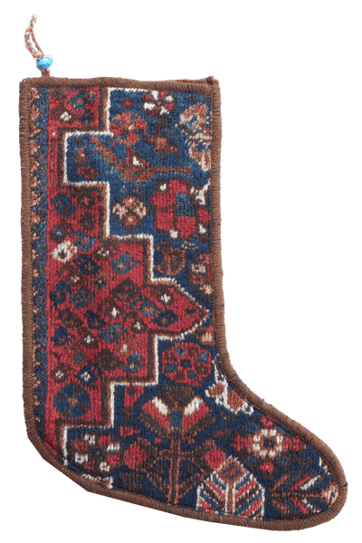 Weihnachtsstrumpf — Hand-knotted, 56x41 cm, Multicolor, 100% Virgin Wool | Main view