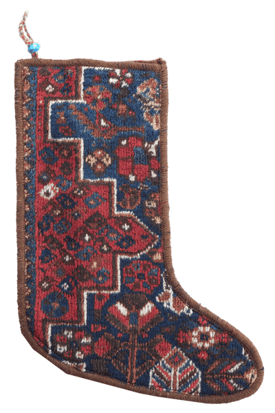 Weihnachtsstrumpf — Hand-knotted, 56x41 cm, Multicolor, 100% Virgin Wool | Main view