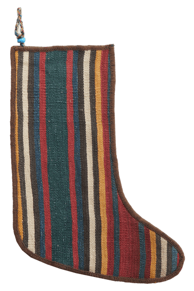 Weihnachtsstrumpf — Hand-knotted, 56x41 cm, Multicolor, 100% Virgin Wool | Main view