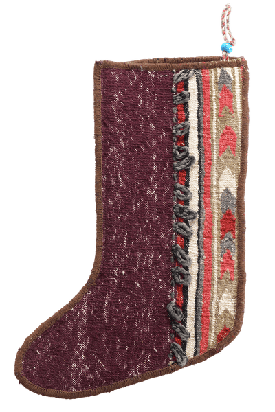 Weihnachtsstrumpf — Hand-knotted, 56x41 cm, Multicolor, 100% Virgin Wool | View 3