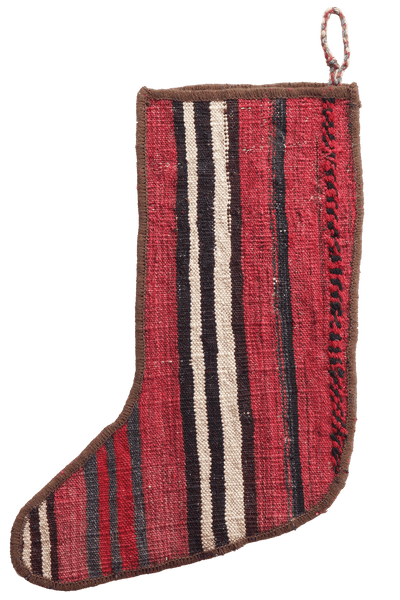Weihnachtsstrumpf — Hand-knotted, 56x41 cm, Multicolor, 100% Virgin Wool | View 3