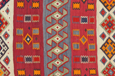 Kelim Gashgai Old — Handmade, 185x272 cm, Multicolor, 100% Virgin Wool | View 5